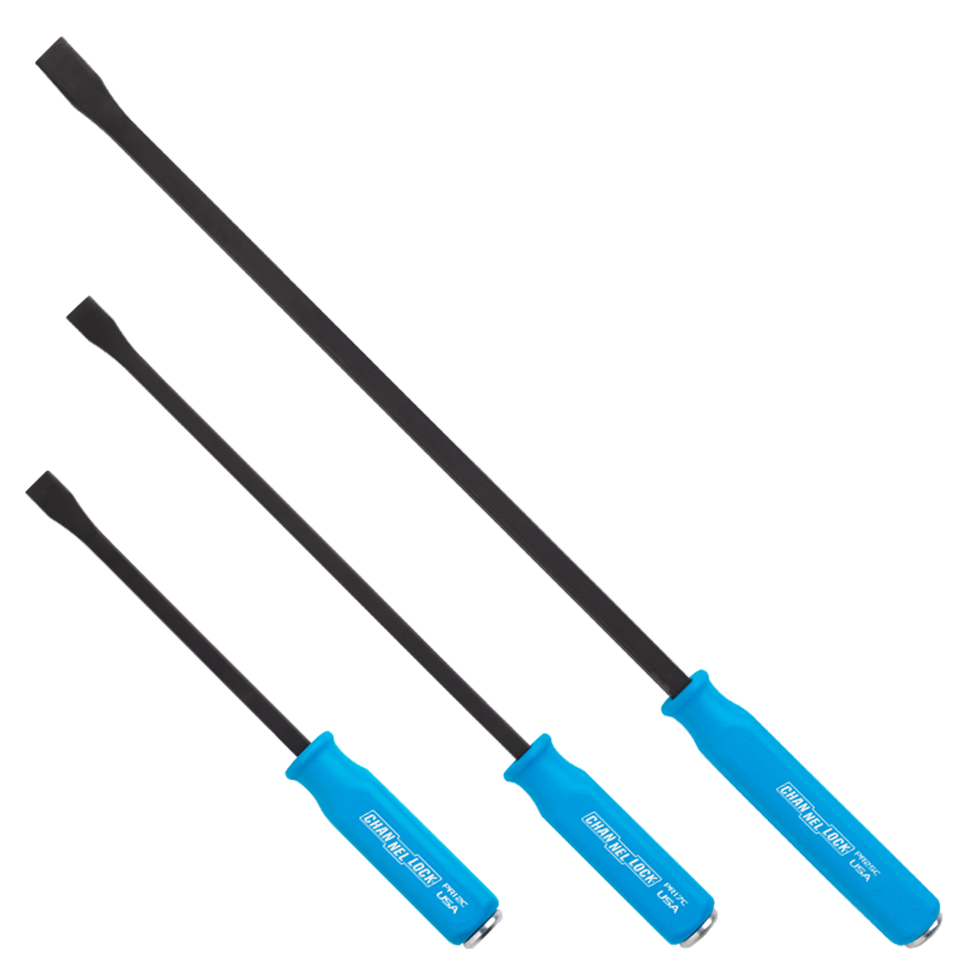Channellock, 3PC Prybar Set: 12in. 17in., 25in., Pieces (qty.) 3 Model# PRY-3C